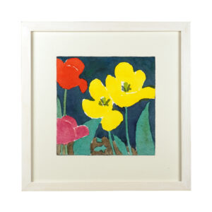Roman Candio - Gemälde - Tulpen, gelb, rot, rosa